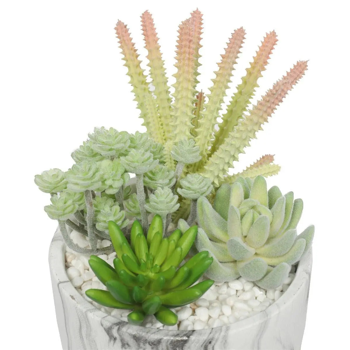 Potted Artificial Succulent Bowl with Marble Pot 20.5cm Deals499
