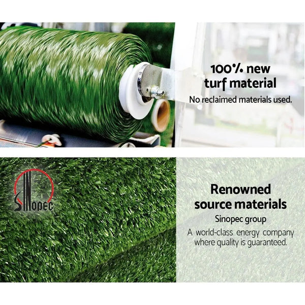 Primeturf 2x5m Artificial Grass Synthetic Fake 10SQM Turf Lawn 17mm Tape Deals499