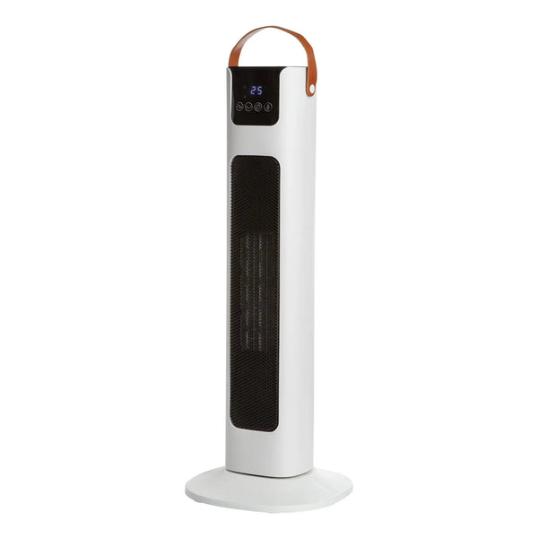 Pursonic Electric Ceramic Tower Heater Portable Oscillating Remote Control - White Deals499
