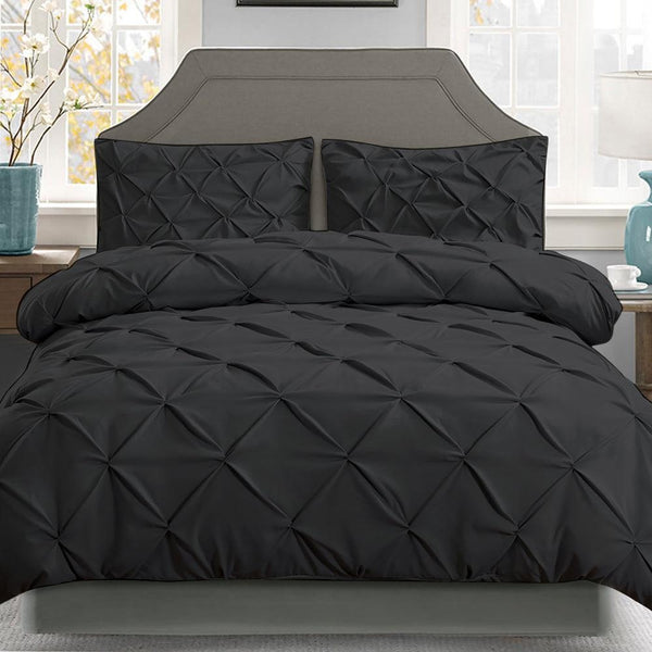 Giselle Bedding Queen Size Quilt Cover Set - Black Giselle