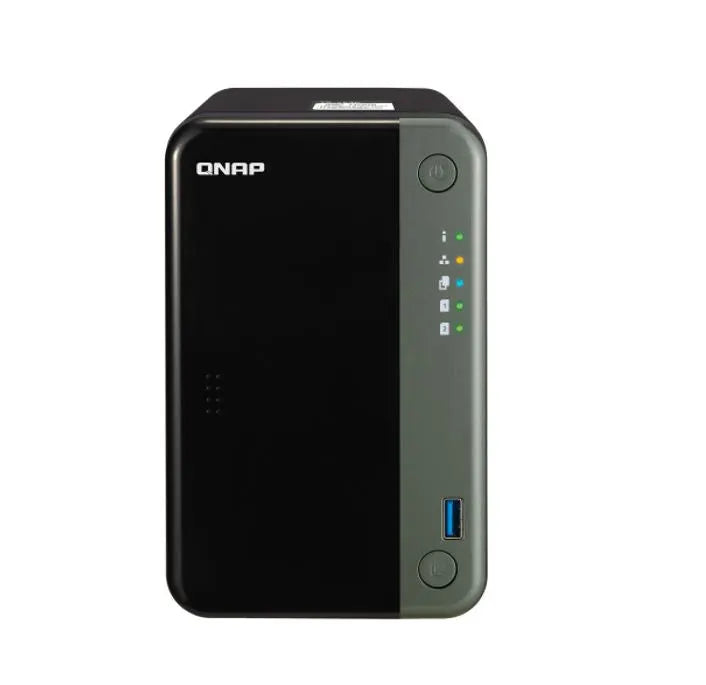 QNAP TS-253D-4G 2 bay Intel® Celeron® J4125 quad-core 2.0 GHz 4 GB SO-DIMM DDR4 2x3.5-inch SATA 2xGigabit LAN 1xPCIe 3xUSB 2.0 Hot-swappable Tower QNAP