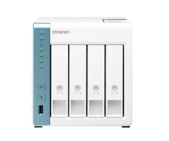 QNAP TS-431P3-4G 4 Bay NAS Alpine AL314 4-core 1.7GHz 4GB SO-DIMM DDR3 32-bit ARM Hot-swappable 1x 2.5GbE 3xUSB 3.2 Gen Tower 2yrs warty QNAP