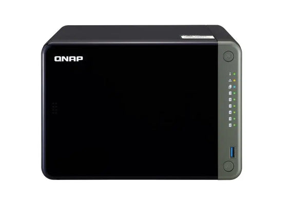 QNAP TS-653D-4G 6-Bay NAS Intel Celeron J4125 Quad-Core 2.0GHz 4GB DDR4 SODIMM RAM 1xPCIe 2xHDMI 4K 5xUSB3.0 1xUSB-C 2xGigabit LAN Hot-swappable QNAP