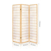 Artiss Room Divider Screen Wood Timber Dividers Fold Stand Wide Beige 3 Panel Deals499