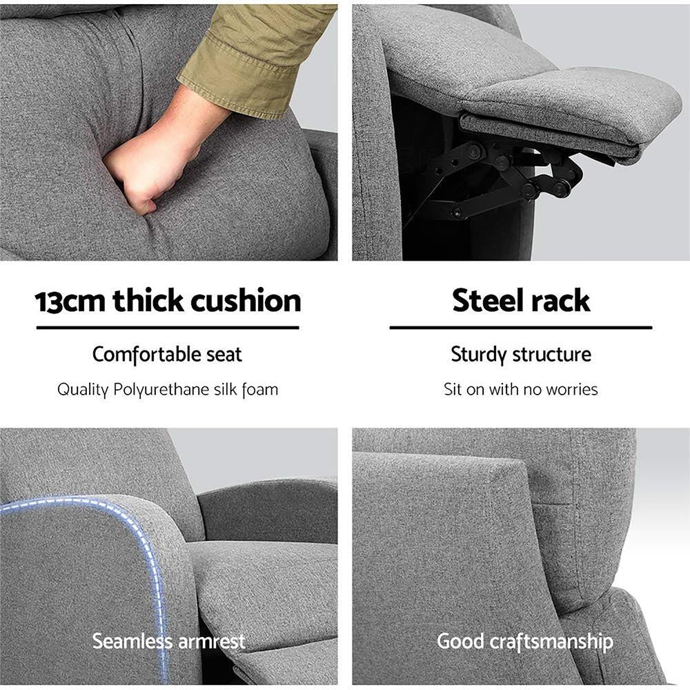 Artiss Fabric Reclining Armchair - Grey Deals499