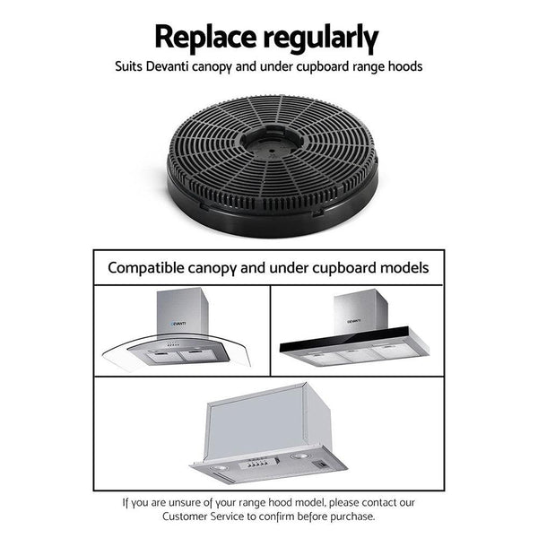 Devanti Range Hood Rangehood Carbon Charcoal Filters Under Cupboard Replacement For Ductless Ventless Deals499