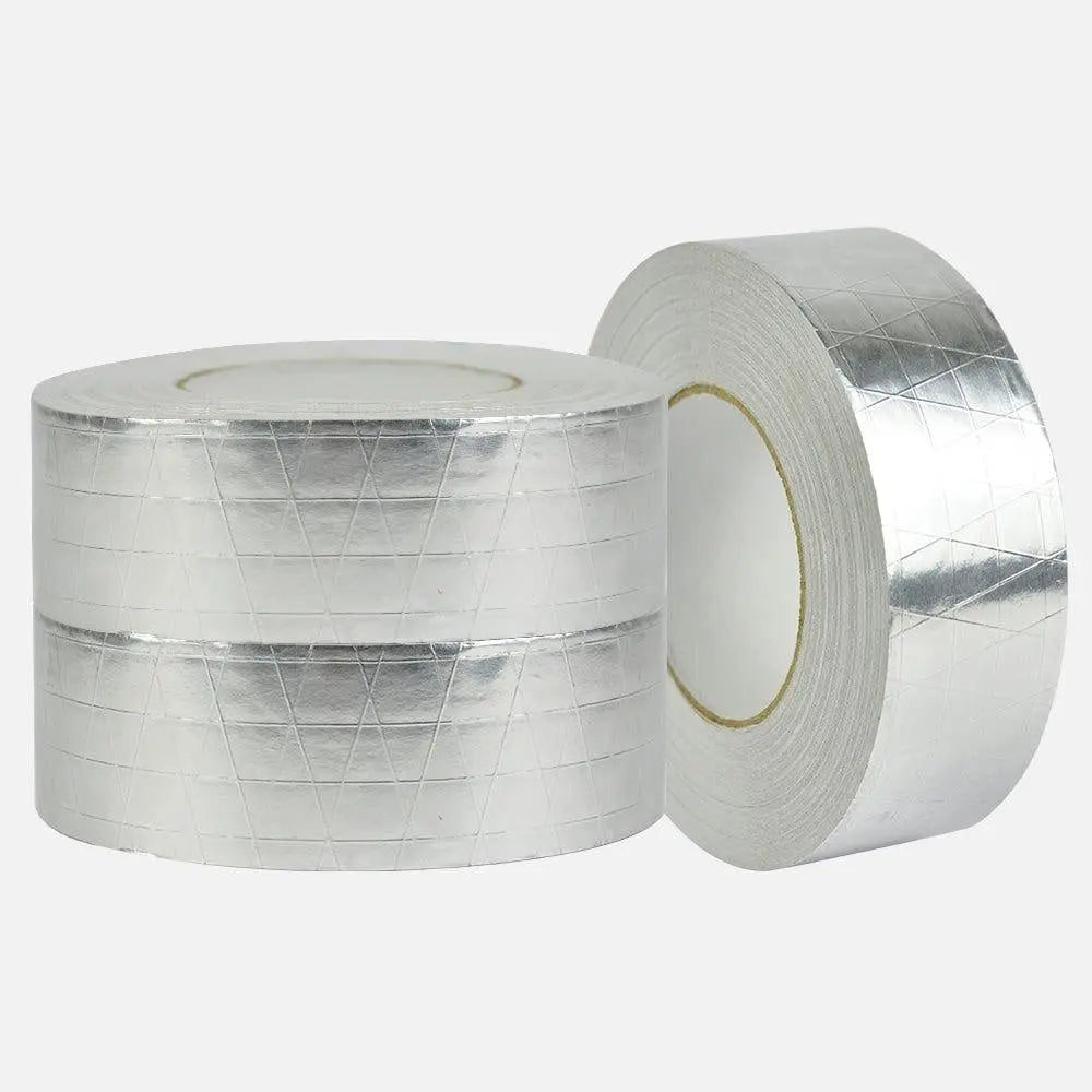 Reinforced Aluminium Foil Tape Insulation Heating Duct Silver 50mm x 50M 5 Pack Deals499