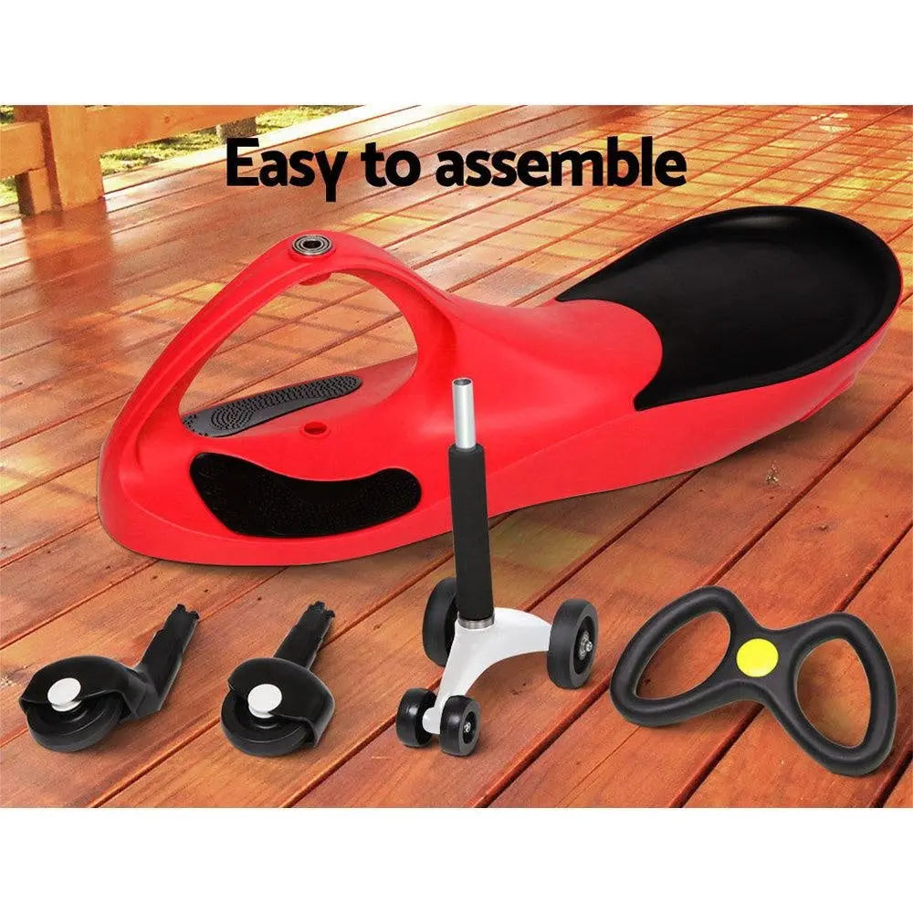 Rigo Kids Children Swing Car Ride On Toys Scooter Wiggle Slider Swivel Cars Red Deals499