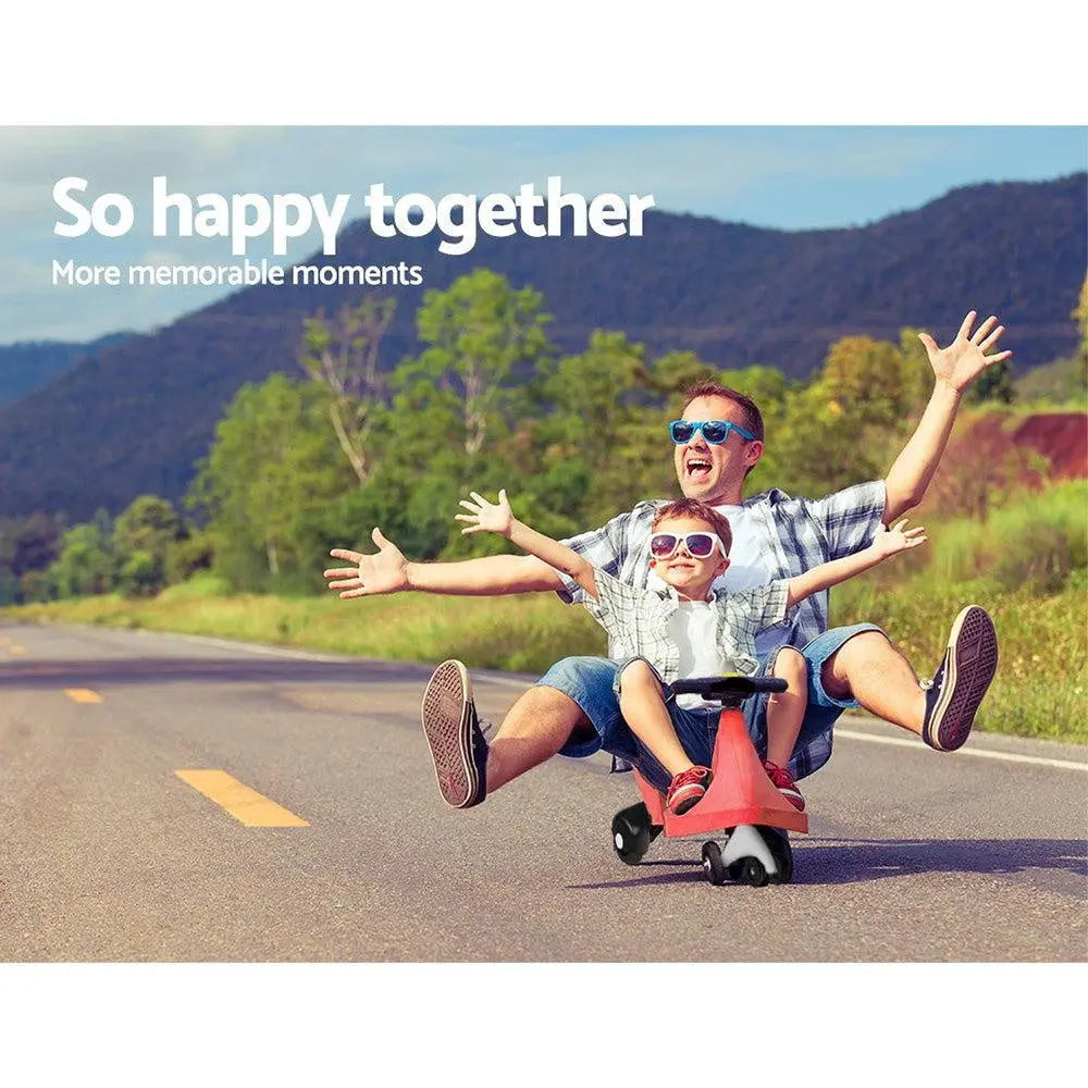 Rigo Kids Children Swing Car Ride On Toys Scooter Wiggle Slider Swivel Cars Red Deals499