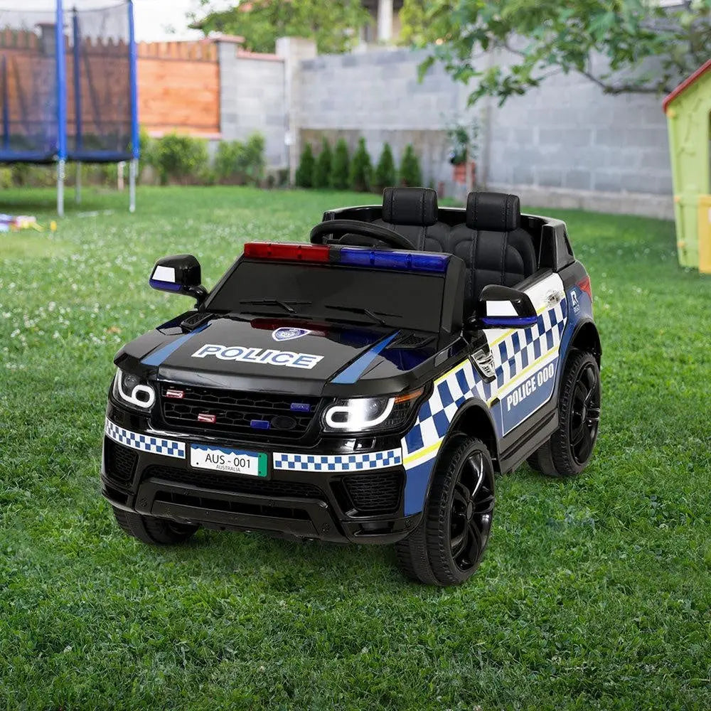 Rigo Kids Ride On Car Inspired Patrol Police Electric Powered Toy Cars Black Deals499