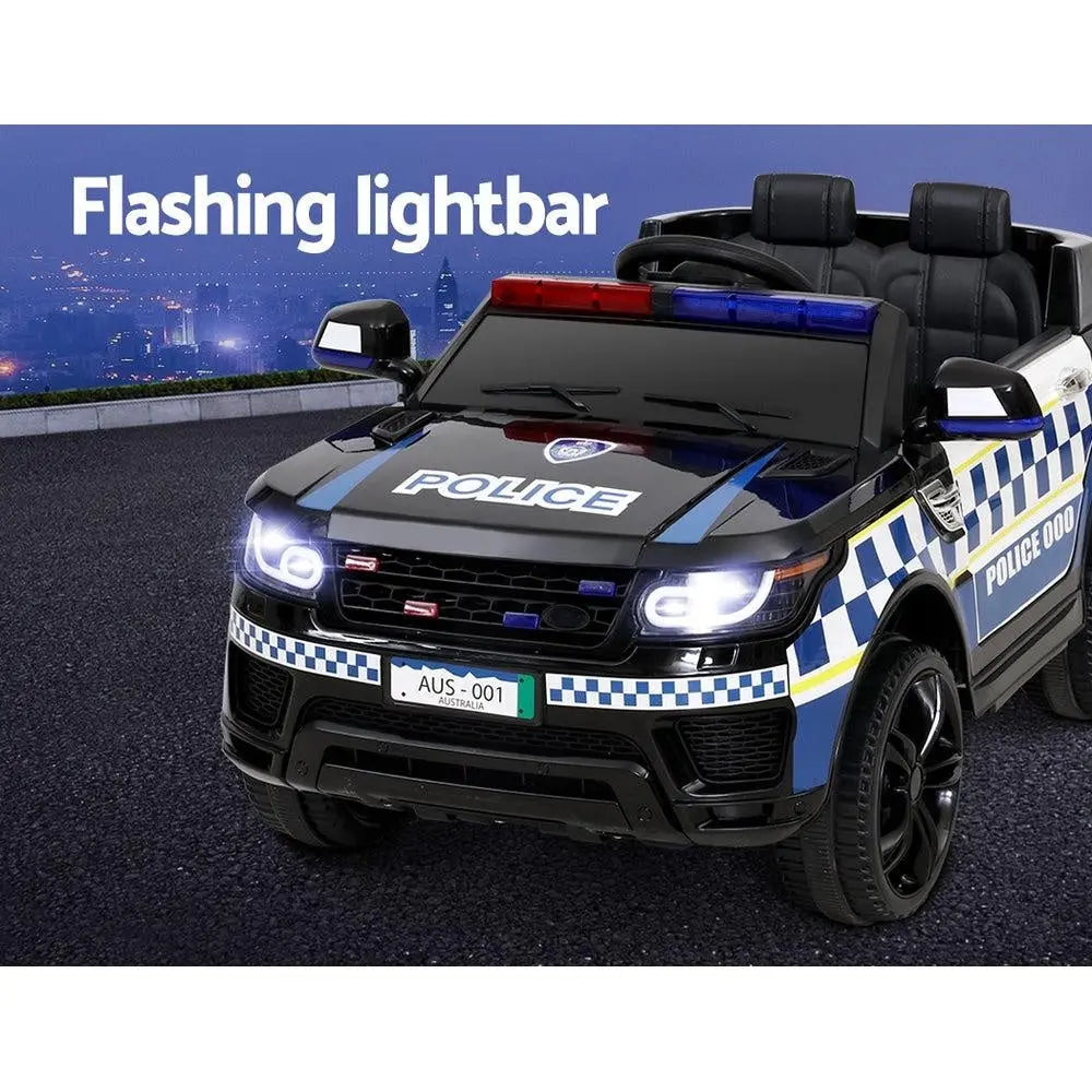 Rigo Kids Ride On Car Inspired Patrol Police Electric Powered Toy Cars Black Deals499