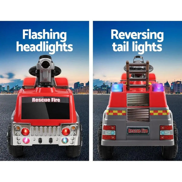 Rigo Kids Ride On Fire Truck Motorbike Motorcycle Car Red Grey Deals499