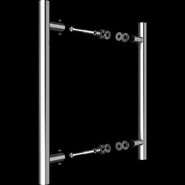 Round 300mm Push Pull Stainless Steel Door Handle Entrance Entry Shower Glass Deals499