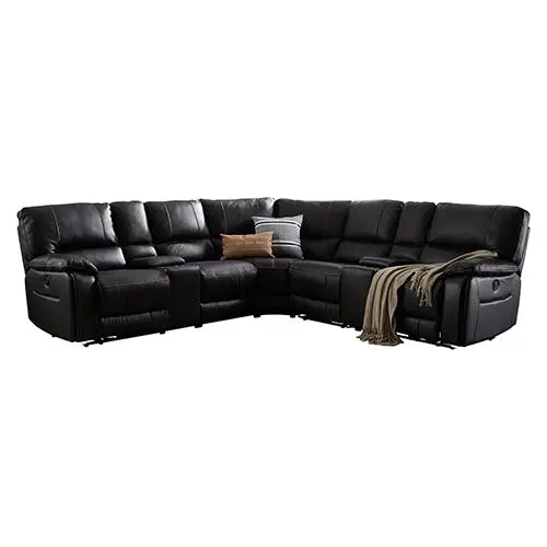 Round Corner Genuine Leather Dark Brown Electric Recliner with 2x Cup Holders Lounge Set for Living Room Deals499