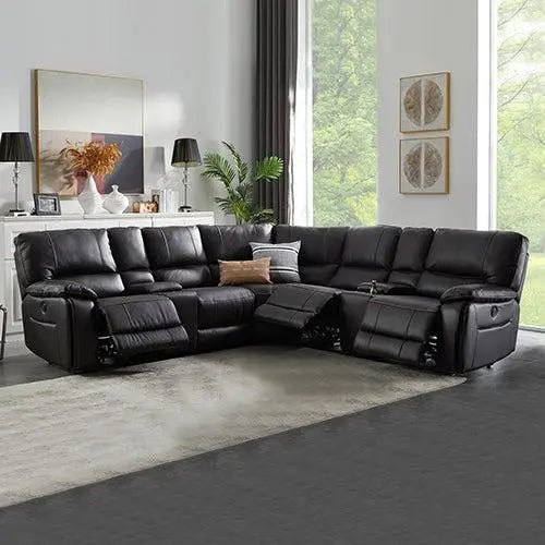 Round Corner Genuine Leather Dark Brown Electric Recliner with 2x Cup Holders Lounge Set for Living Room Deals499