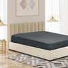 Royal Comfort 1000 Thread Count Fitted Sheet Cotton Blend Ultra Soft Bedding Dark Grey King Deals499