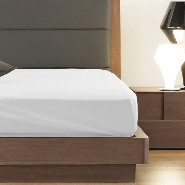 Royal Comfort 1000 Thread Count Fitted Sheet Cotton Blend Ultra Soft Bedding White King Deals499