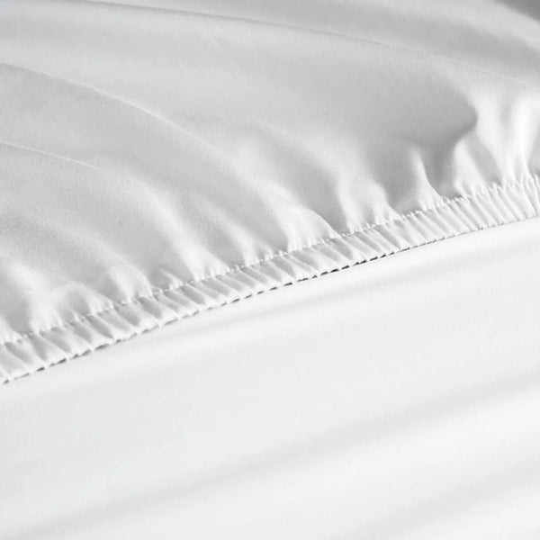 Royal Comfort 1000 Thread Count Fitted Sheet Cotton Blend Ultra Soft Bedding White King Deals499