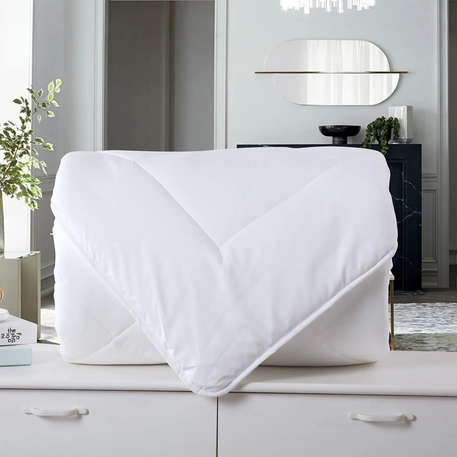 Royal Comfort 260GSM Deluxe Eco-Silk Touch Quilt 100% Cotton Cover Double White Deals499