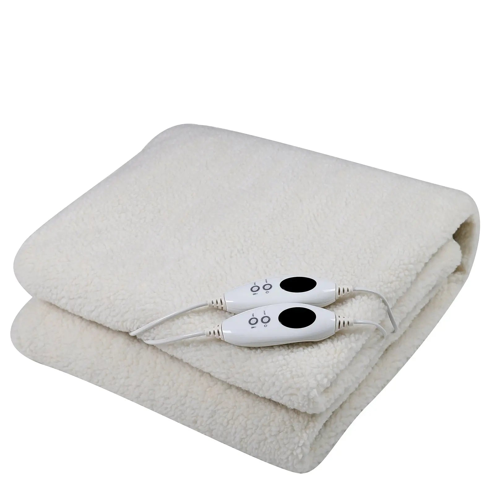 Royal Comfort Fleece Top Electric Blanket Fitted Heated Winter Underlay - King - White Deals499