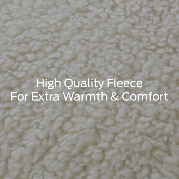 Royal Comfort Fleece Top Electric Blanket Fitted Heated Winter Underlay - King - White Deals499