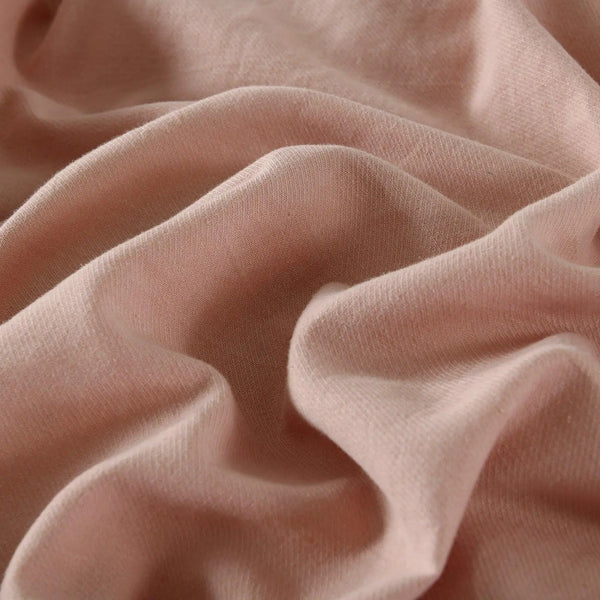 Royal Comfort Hemp Braid Cotton Blend Quilt Cover Set Reverse Stripe Bedding Dusk Pink King Deals499
