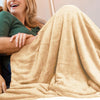 Royal Comfort Plush Blanket Throw Warm Soft Super Soft Large 220cm x 240cm Camel Deals499