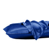 Royal Comfort Satin Sheet Set 3 Piece Fitted Sheet Pillowcase Soft - Queen - Navy Blue Deals499