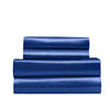 Royal Comfort Satin Sheet Set 4 Piece Fitted Flat Sheet Pillowcases - Queen - Navy Blue Deals499