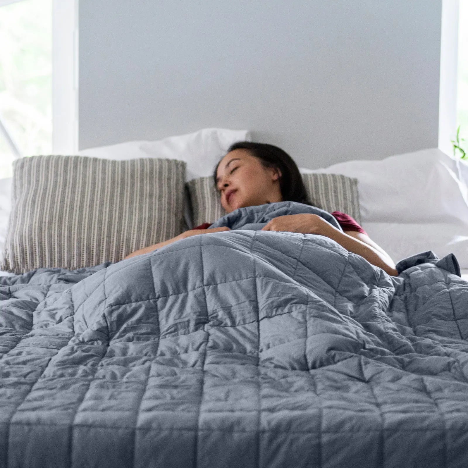 Royal Comfort Weighted Gravity Blanket 7KG Queen Size Relax Ultra Soft Grey Deals499