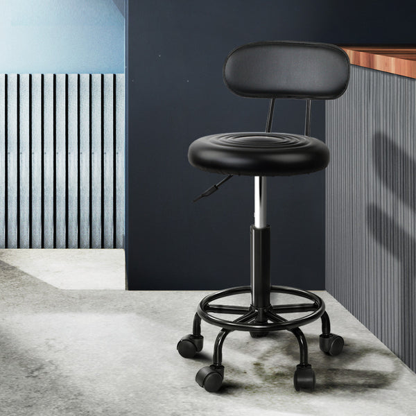 Artiss Salon Stool Swivel Chairs with Back Barber Beauty Hydralic Lift Deals499