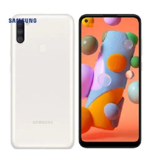 SAMSUNG Galaxy A11 32GB WHITE - 6.4' Infinity-O Display, 1.8 GHz CPU, Octa Core Processor, 2GB RAM, 32GB Memory, Triple Camera, 4000 mAh Battery SAMSUNG