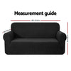 Artiss High Stretch Sofa Cover Couch Lounge Protector Slipcovers 3 Seater Black Deals499