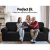 Artiss High Stretch Sofa Cover Couch Lounge Protector Slipcovers 3 Seater Black Deals499