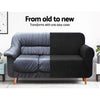 Artiss High Stretch Sofa Cover Couch Lounge Protector Slipcovers 3 Seater Black Deals499