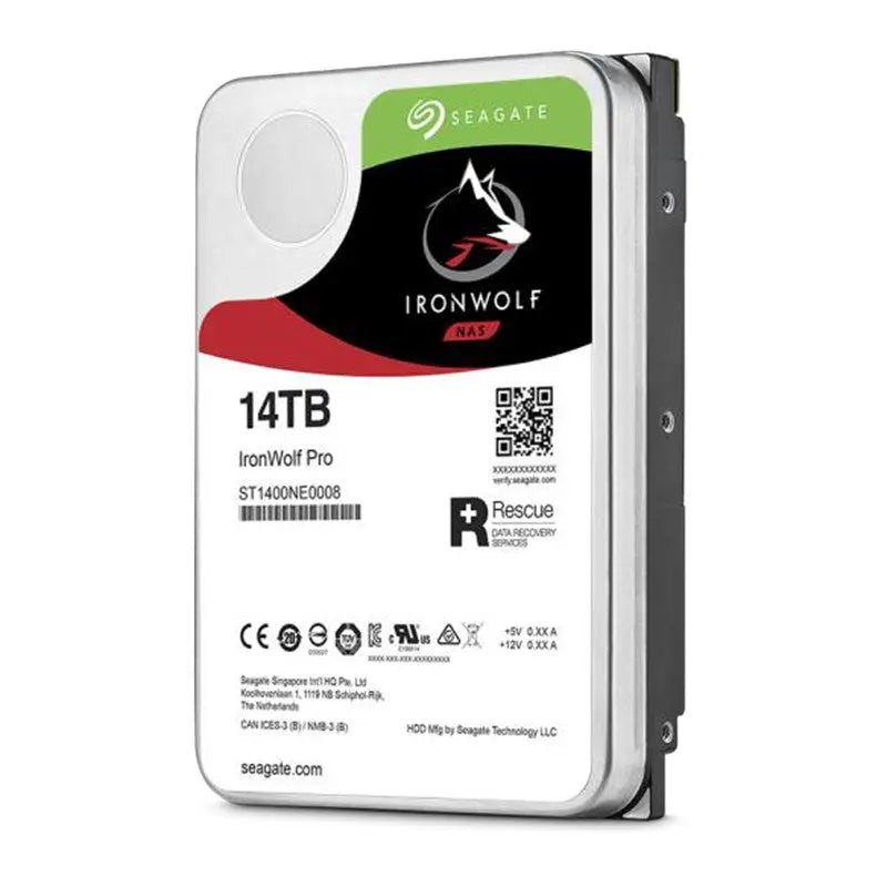 SEAGATE 14TB 3.5' IronWolf PRO SATA3 NAS 24x7 Performance 7200 RPM 256MB Cache HDD. (ST14000NE0008) 5 Years Warranty SEAGATE