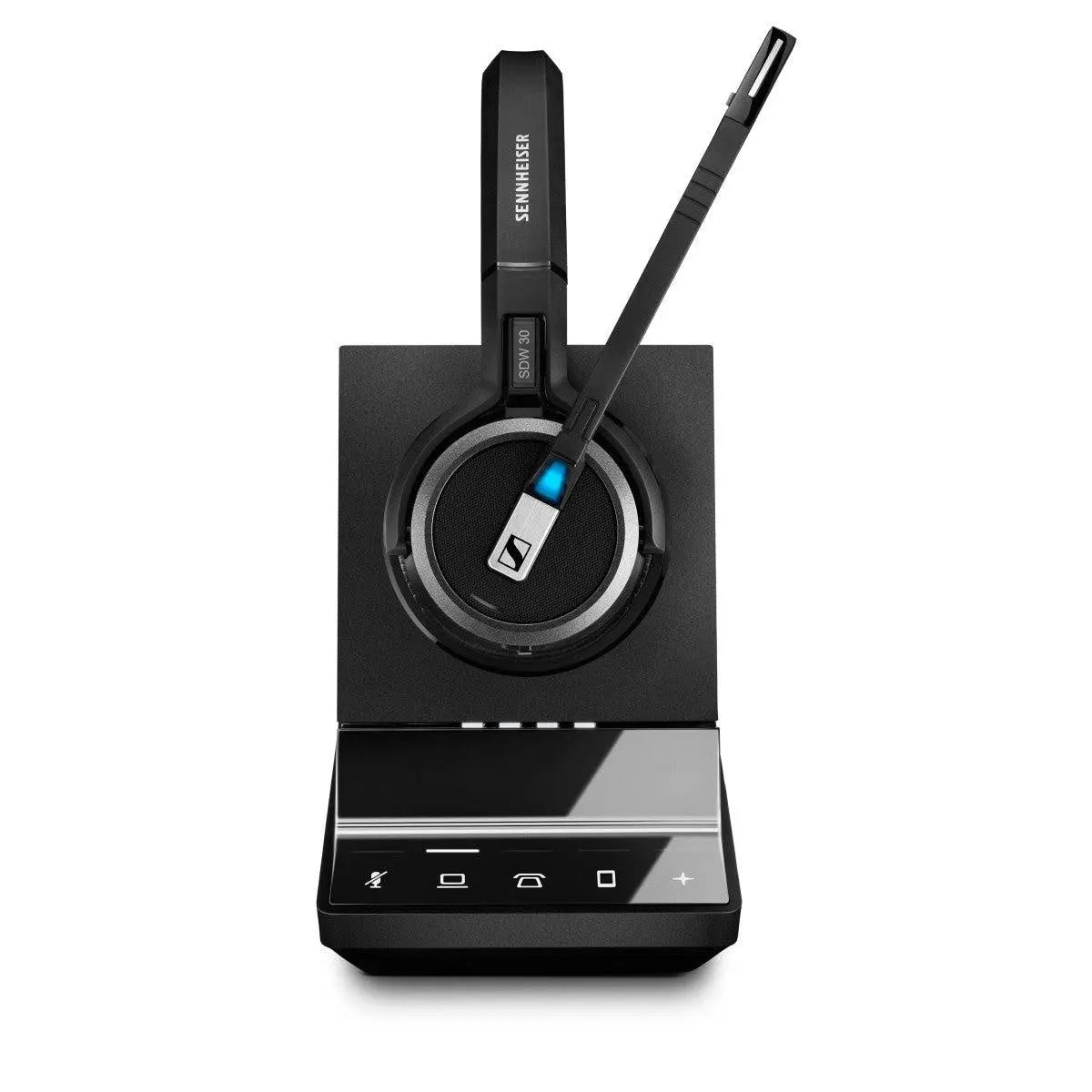 SENNHEISER I Sennheiser SDW 5065 DECT Wireless Office headset with base station, for desk phone and PC, binaural headset, bendable boom arm SENNHEISER