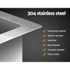 Cefito 60cm x 45cm Stainless Steel Kitchen Sink Flush/Drop-in Mount Silver Deals499
