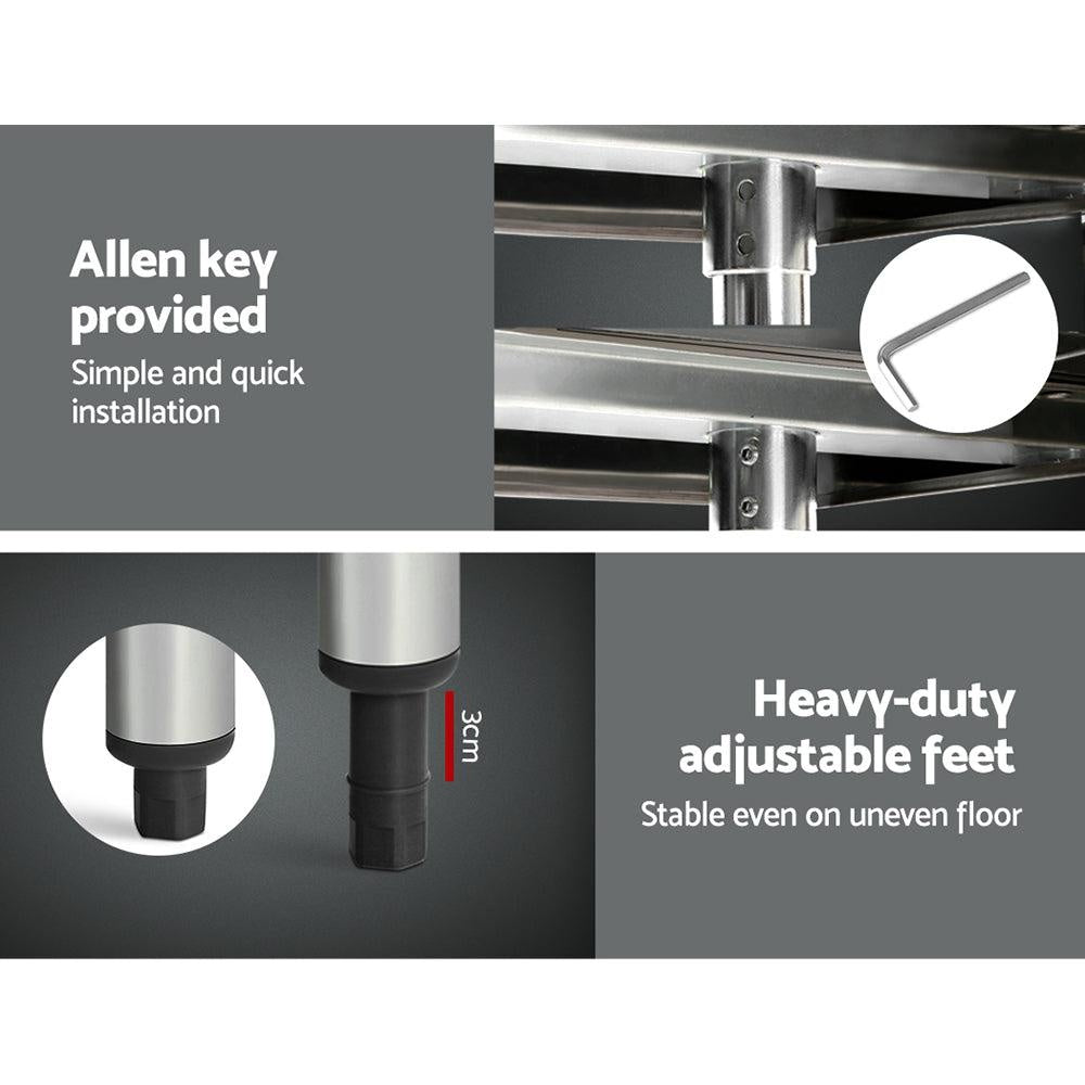 Cefito 1829 x 762mm Commercial Stainless Steel Kitchen Bench Deals499
