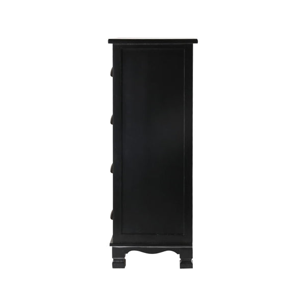 Artiss Vintage Bedside Table Chest 4 Drawers Storage Cabinet Nightstand Black Deals499