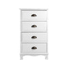 Artiss Vintage Bedside Table Chest 4 Drawers Storage Cabinet Nightstand White Deals499