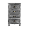 Artiss Bedside Tables Drawers Cabinet Vintage 4 Chest of Drawers Grey Nightstand Deals499