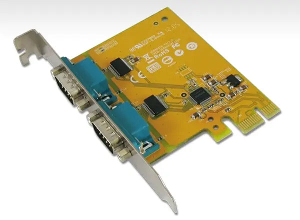 SUNIX PCIE 2 Port Serial Card Full Height Expansion RS-232 - It is compatible with PCI Express x1, x2, x4, x8 and x16 lane SUNIX