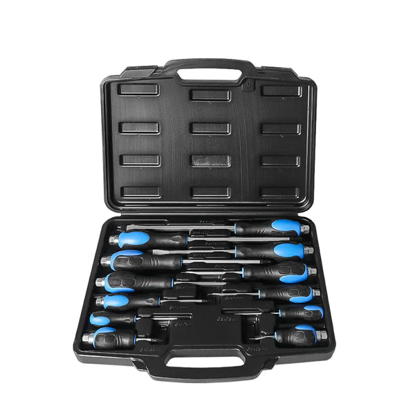 Screwdriver Set 12PCS Cr-V Magnetic Tip Hex End Automotive Workshop Hand Tool Deals499