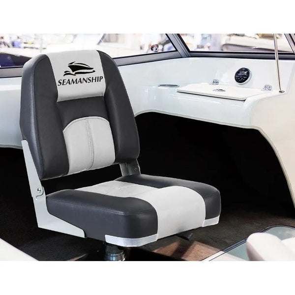 Seamanship 2X Folding Boat Seats Seat Marine Seating Set Swivels All Weather Deals499