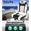 Seamanship Set of 2 Folding Swivel Boat Seats - Grey & Black Deals499