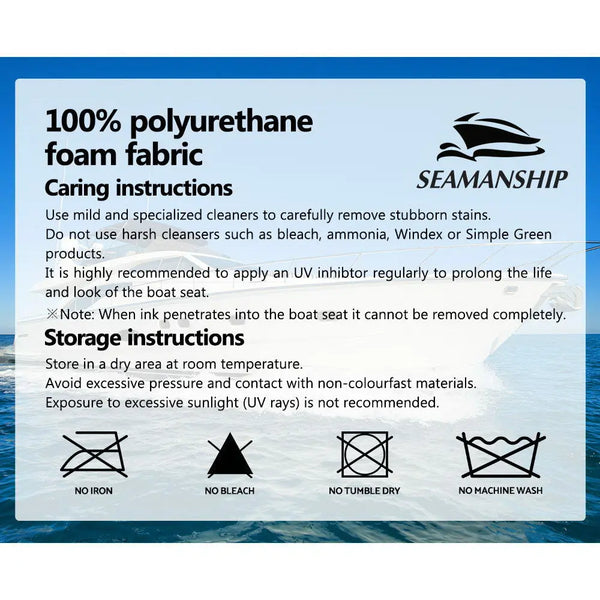 Seamanship Set of 2 Folding Swivel Boat Seats - Grey & Black Deals499