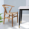 Set of 2 Dining Chairs Rattan Seat Side Chair Kitchen Wood Furniture Oak Deals499