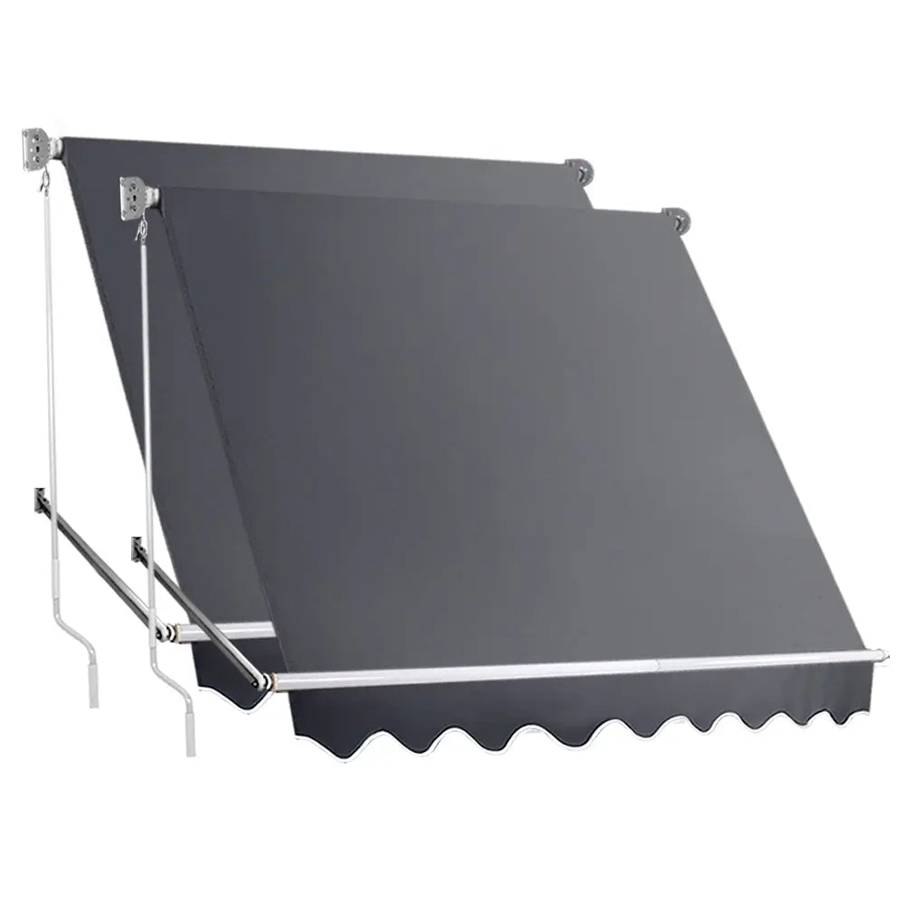 Set of 2 Instahut Fixed Pivot Arm Window Awning Patio Outdoor Blinds 1.5X2.1M Deals499