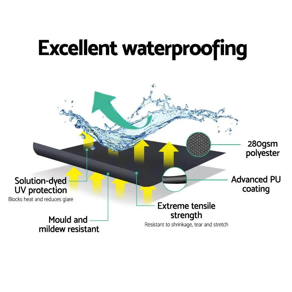 Set of 2 Instahut Fixed Pivot Arm Window Awning Patio Outdoor Blinds 2.1X2.1M Deals499